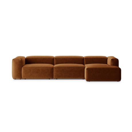 Bergamo 4-Sitzer Ecksofa, Rechte Seite, aus Strukturierter Stoff in Ziegelstein (Liberty 9), 344x152x70 cm von Cosmopolitan Design – Bild 1