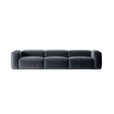 Bergamo 4-Sitzer Sofa aus Cord in Gedämpftes Blau (Perla 45), 364x108x70 cm von Cosmopolitan Design – Bild 1