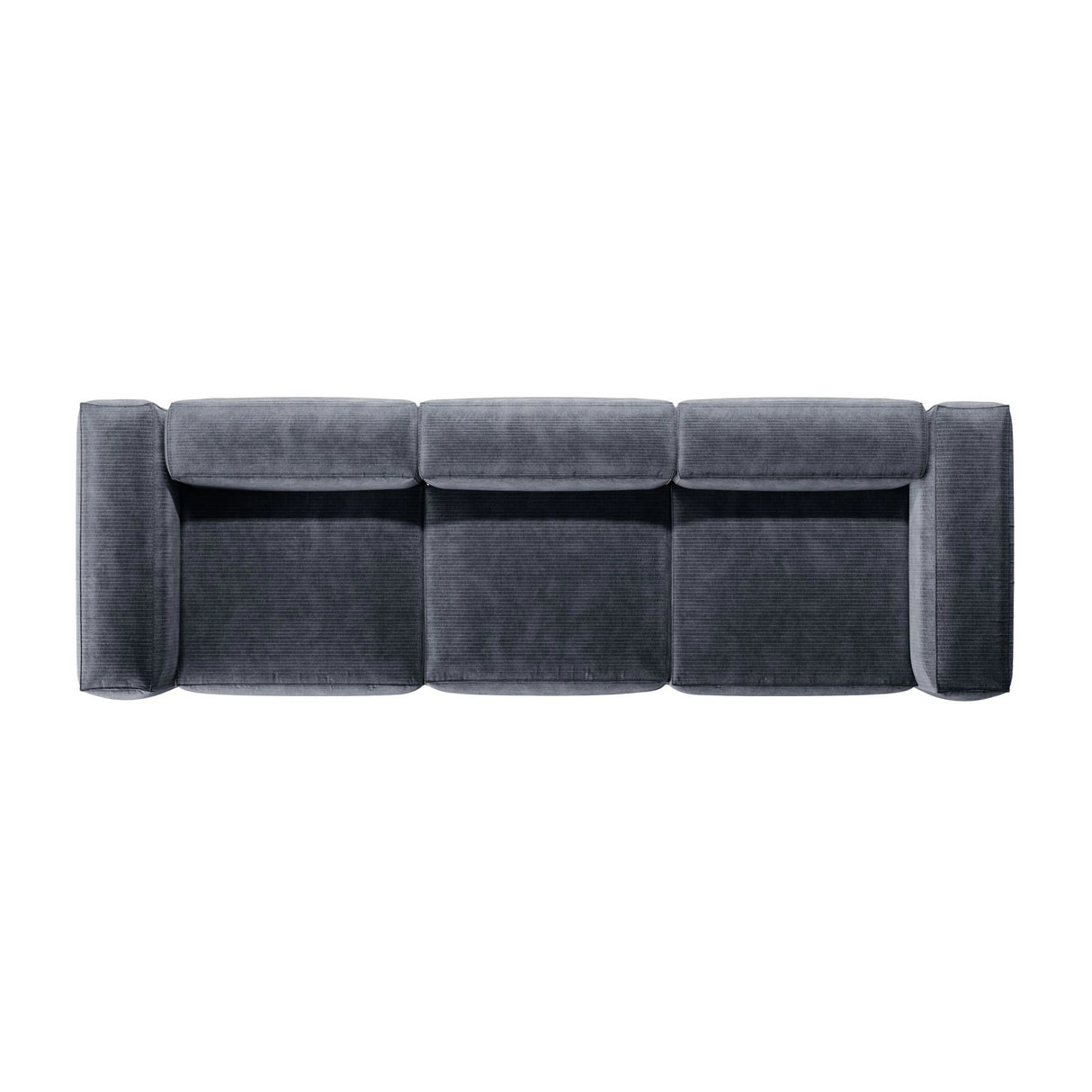 Bergamo 4-Sitzer Sofa aus Cord in Gedämpftes Blau (Perla 45), 364x108x70 cm von Cosmopolitan Design – Bild 6