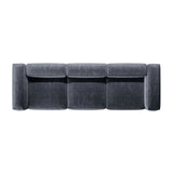 Bergamo 4-Sitzer Sofa aus Cord in Gedämpftes Blau (Perla 45), 364x108x70 cm von Cosmopolitan Design – Bild 6