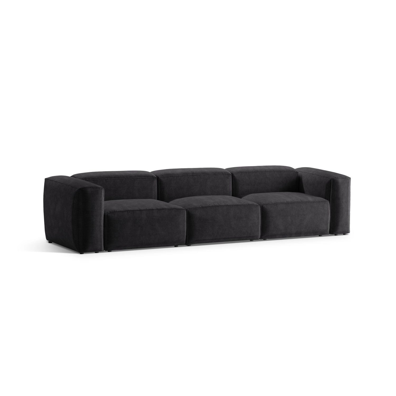 Bergamo 4-Sitzer Sofa aus Cord in Grau (Perla 35), 364x108x70 cm von Cosmopolitan Design – Bild 4