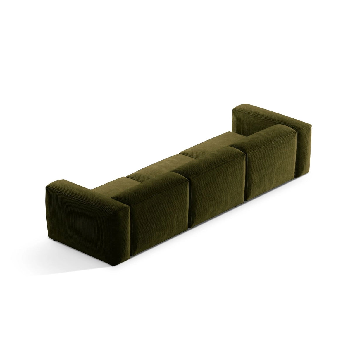 Bergamo 4-Sitzer Sofa aus Cord in Grün (Perla 60), 364x108x70 cm von Cosmopolitan Design – Bild 5