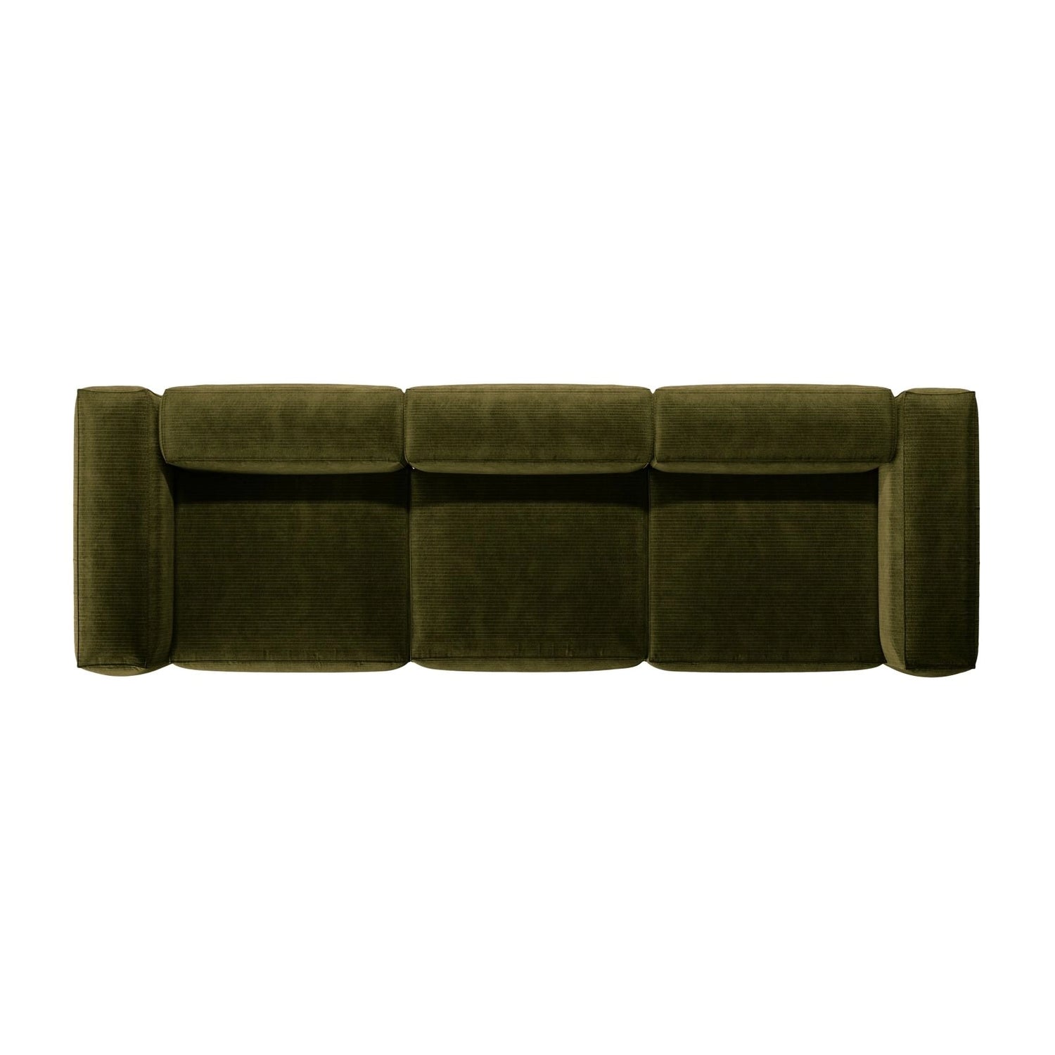 Bergamo 4-Sitzer Sofa aus Cord in Grün (Perla 60), 364x108x70 cm von Cosmopolitan Design – Bild 6