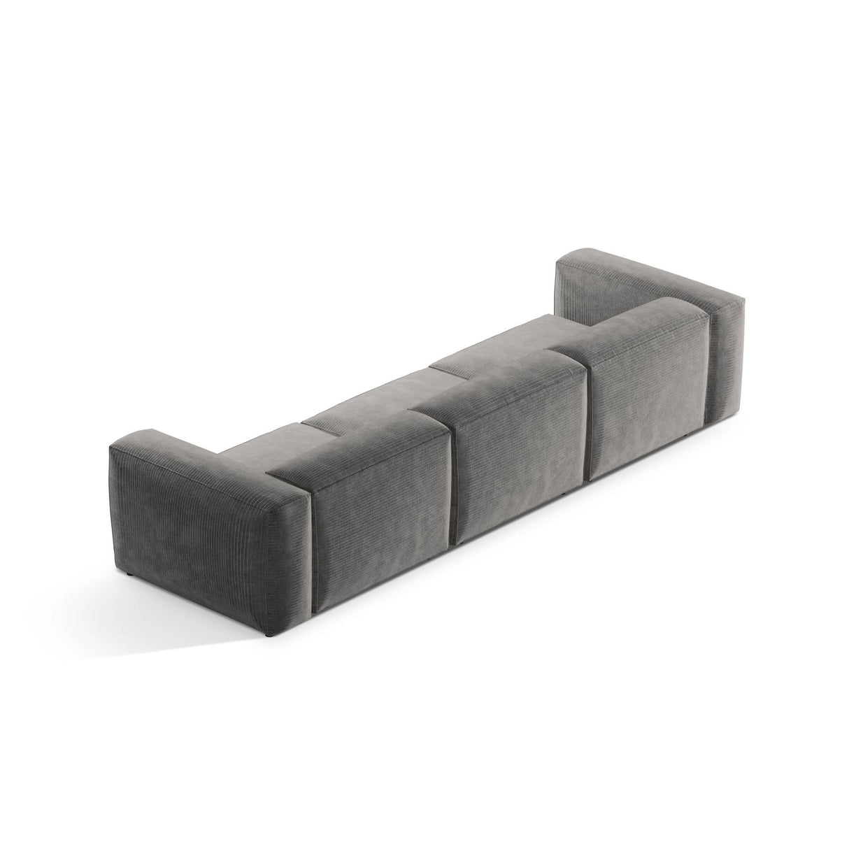 Bergamo 4-Sitzer Sofa aus Cord in Hellgrau (Perla 30), 364x108x70 cm von Cosmopolitan Design – Bild 5