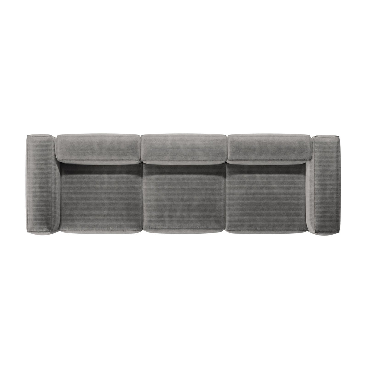 Bergamo 4-Sitzer Sofa aus Cord in Hellgrau (Perla 30), 364x108x70 cm von Cosmopolitan Design – Bild 6