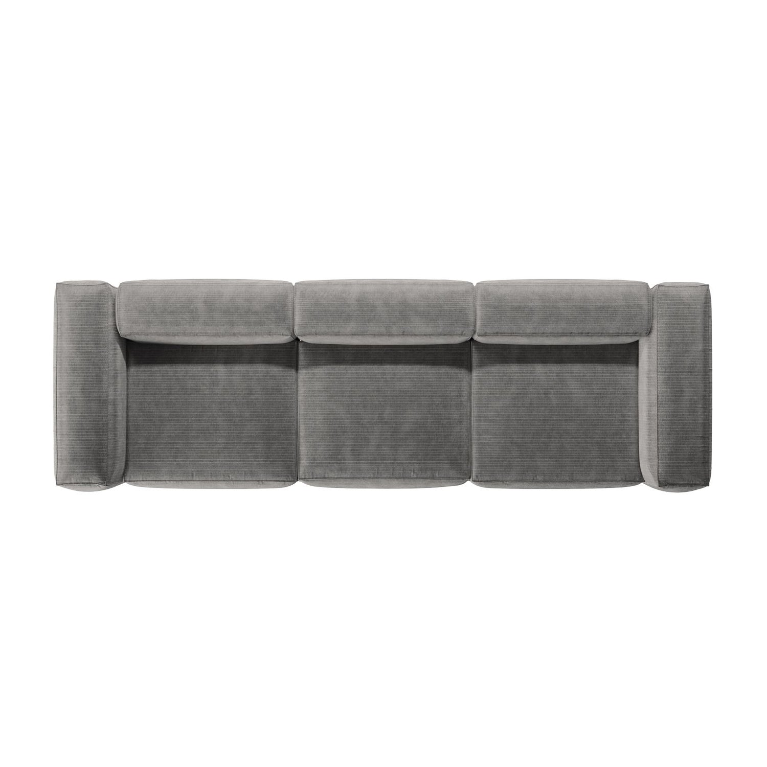 Bergamo 4-Sitzer Sofa aus Cord in Hellgrau (Perla 30), 364x108x70 cm von Cosmopolitan Design – Bild 6