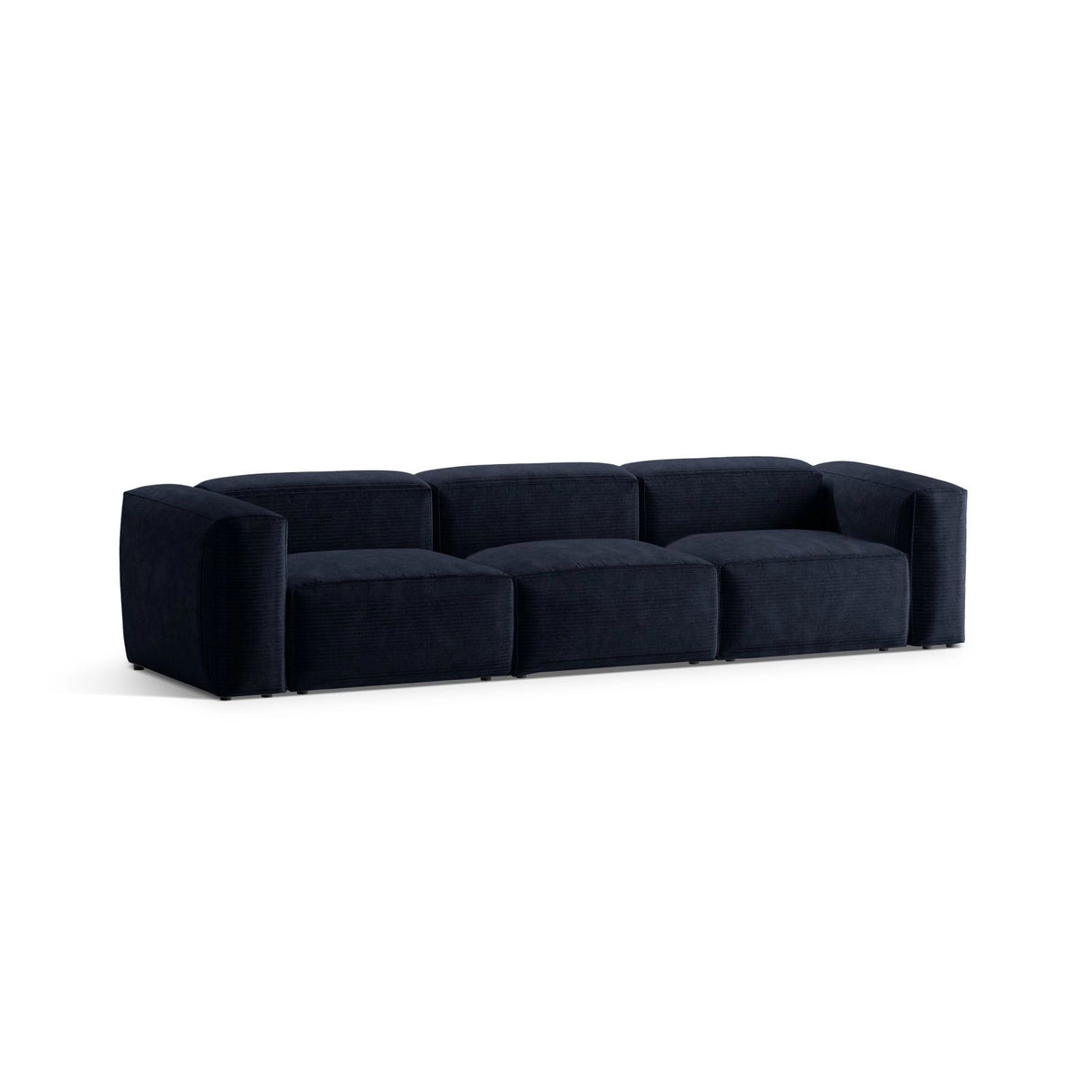 Bergamo 4-Sitzer Sofa aus Cord in Marineblau (Perla 40), 364x108x70 cm von Cosmopolitan Design – Bild 4