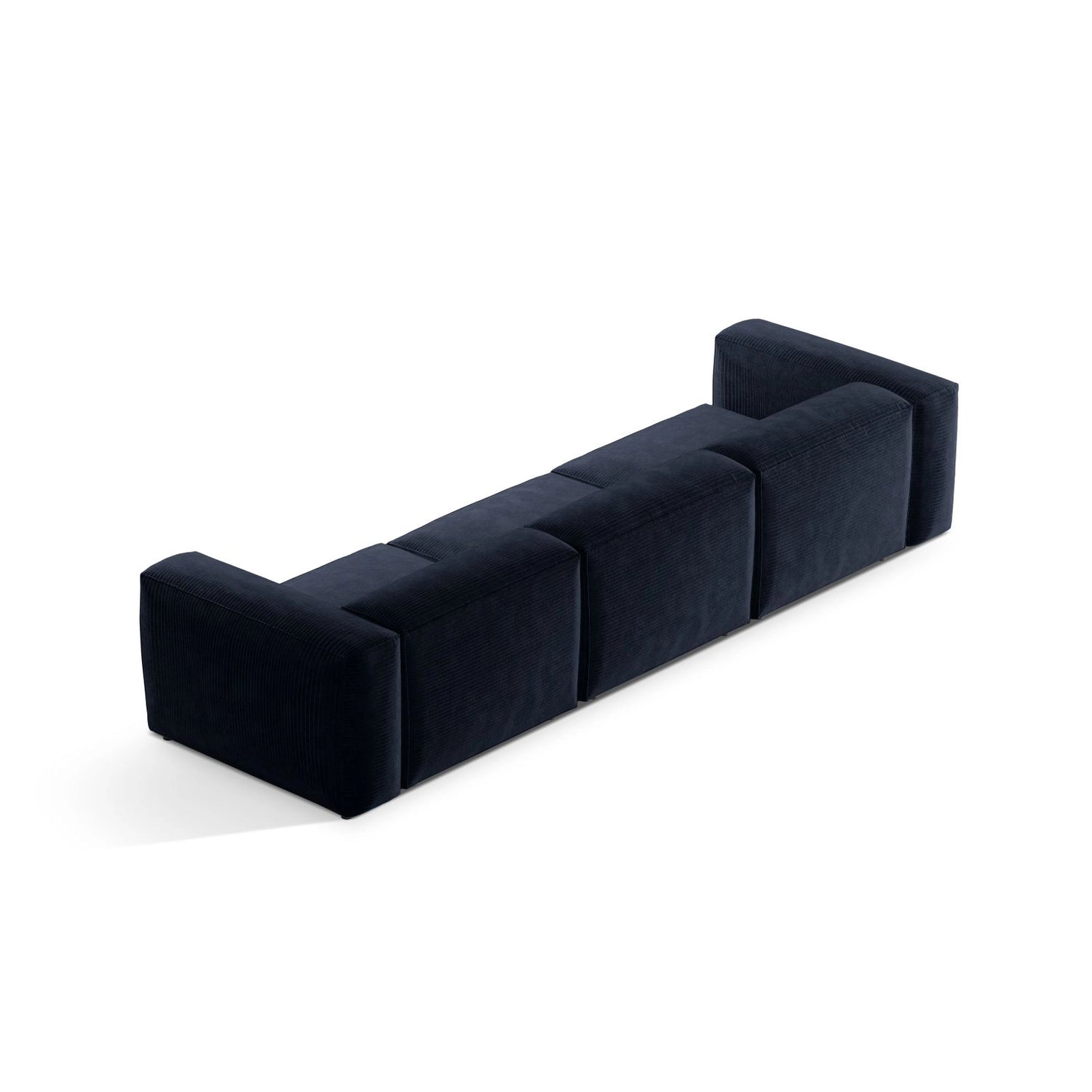 Bergamo 4-Sitzer Sofa aus Cord in Marineblau (Perla 40), 364x108x70 cm von Cosmopolitan Design – Bild 5