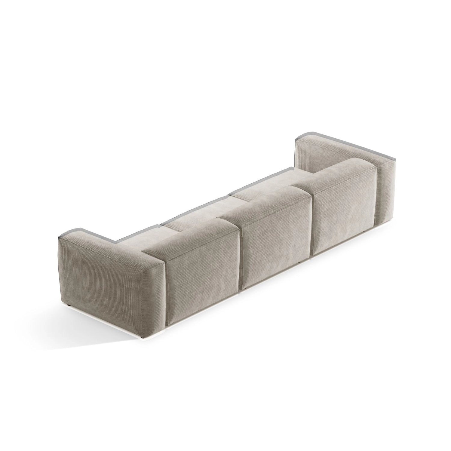Bergamo 4-Sitzer Sofa aus Cord oder Strukturstoff, 364x108x70 cm von Cosmopolitan Design – Bild 5