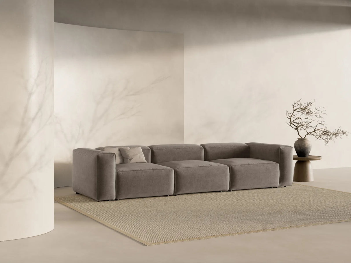 Bergamo 4-Sitzer Sofa aus Strukturierter Stoff in Cappuccino (Liberty 5), 364x108x70 cm von Cosmopolitan Design – Bild 2