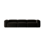 Bergamo 4-Sitzer Sofa aus Strukturierter Stoff in Schwarz (Liberty 22), 364x108x70 cm von Cosmopolitan Design – Bild 1