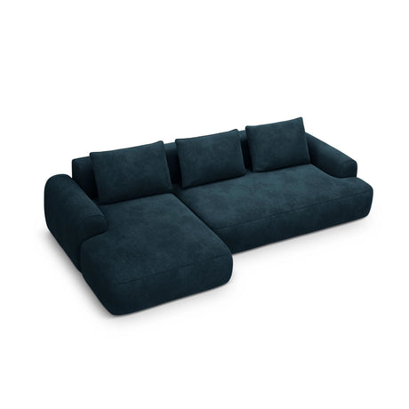 Calma 3-Sitzer Ecksofa mit Schlaffunktion und Stauraum, Linke Seite, aus Samt in Tiefes Petrol (Vogue 13), 275x142x84 cm von Cosmopolitan Design – Bild 1