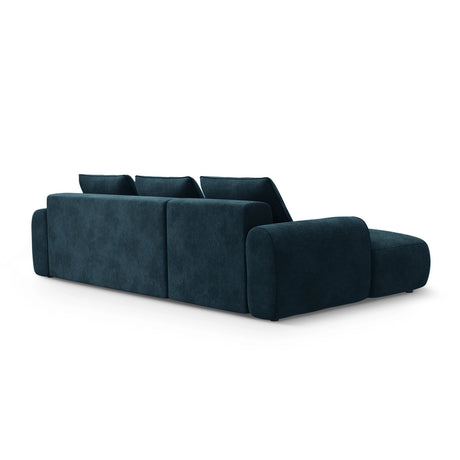 Calma 3-Sitzer Ecksofa mit Schlaffunktion und Stauraum, Linke Seite, aus Samt in Tiefes Petrol (Vogue 13), 275x142x84 cm von Cosmopolitan Design – Bild 5