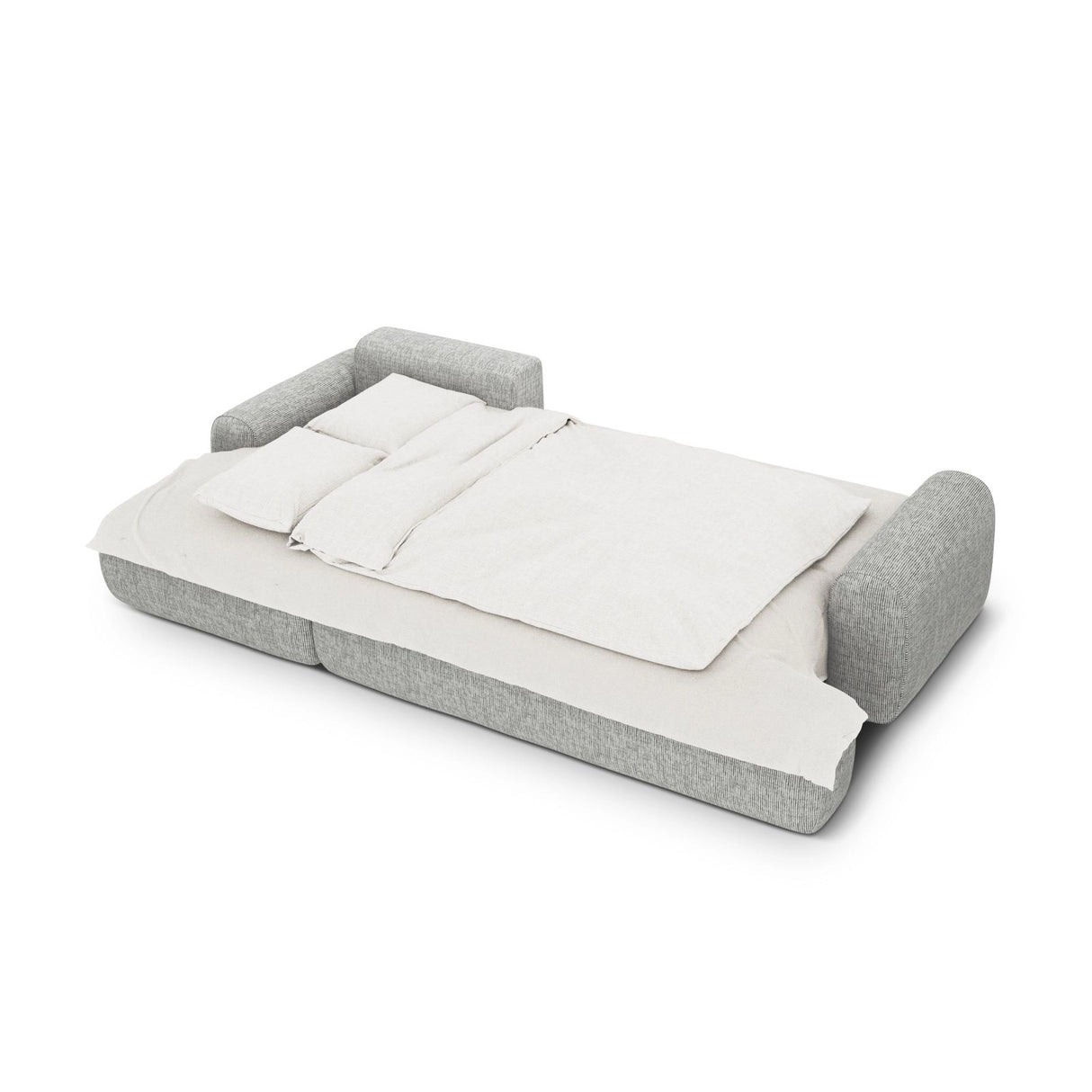 Calma 3-Sitzer Ecksofa mit Schlaffunktion und Stauraum, Linke Seite, aus Strukturierter Stoff in Olive (Baltimore Pistachio), 275x142x84 cm von Cosmopolitan Design – Bild 4