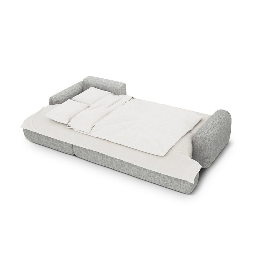 Calma 3-Sitzer Ecksofa mit Schlaffunktion und Stauraum, Linke Seite, aus Strukturierter Stoff in Olive (Baltimore Pistachio), 275x142x84 cm von Cosmopolitan Design – Bild 4