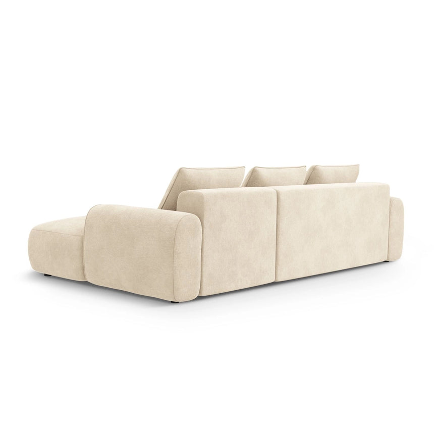 Calma 3-Sitzer Ecksofa mit Schlaffunktion und Stauraum, Rechte Seite, aus Samt oder Strukturstoff, 275x142x84 cm von Cosmopolitan Design – Bild 5