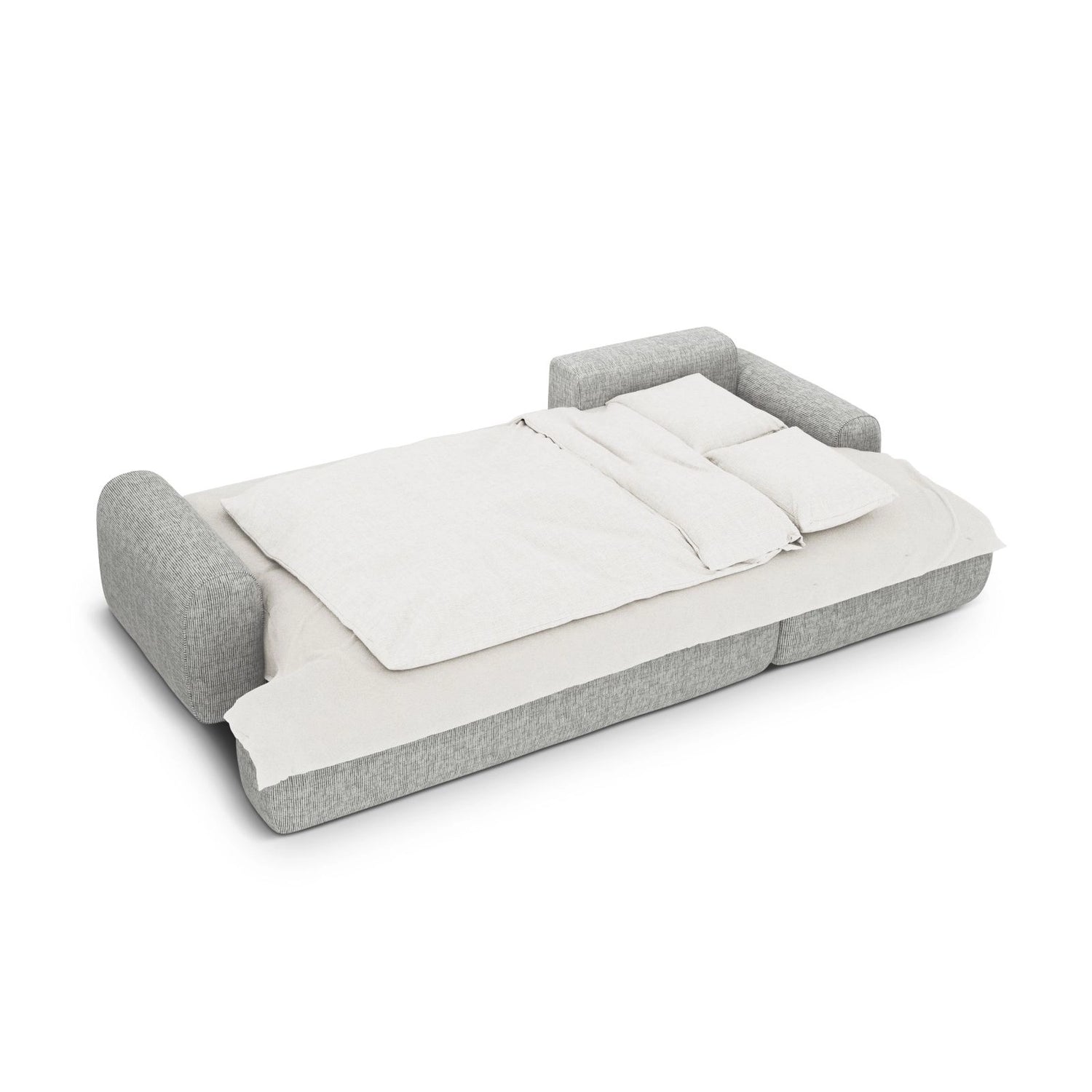 Calma 3-Sitzer Ecksofa mit Schlaffunktion und Stauraum, Rechte Seite, aus Strukturierter Stoff in Olive (Baltimore Pistachio), 275x142x84 cm von Cosmopolitan Design – Bild 4