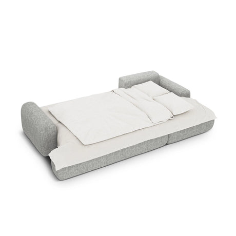 Calma 3-Sitzer Ecksofa mit Schlaffunktion und Stauraum, Rechte Seite, aus Strukturierter Stoff in Olive (Baltimore Pistachio), 275x142x84 cm von Cosmopolitan Design – Bild 4