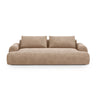 Calma 4-Sitzer Sofa mit Schlaffunktion und Stauraum, aus Samt in Dunkelbeige (Vogue 3), 250x100x84 cm von Cosmopolitan Design – Bild 1