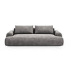 Calma 4-Sitzer Sofa mit Schlaffunktion und Stauraum, aus Samt in Grau (Vogue 15), 250x100x84 cm von Cosmopolitan Design – Bild 1