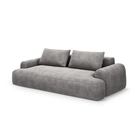 Calma 4-Sitzer Sofa mit Schlaffunktion und Stauraum, aus Samt in Grau (Vogue 15), 250x100x84 cm von Cosmopolitan Design – Bild 3