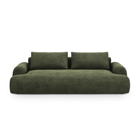Calma 4-Sitzer Sofa mit Schlaffunktion und Stauraum, aus Samt in Grün (Vogue 11), 250x100x84 cm von Cosmopolitan Design – Bild 1