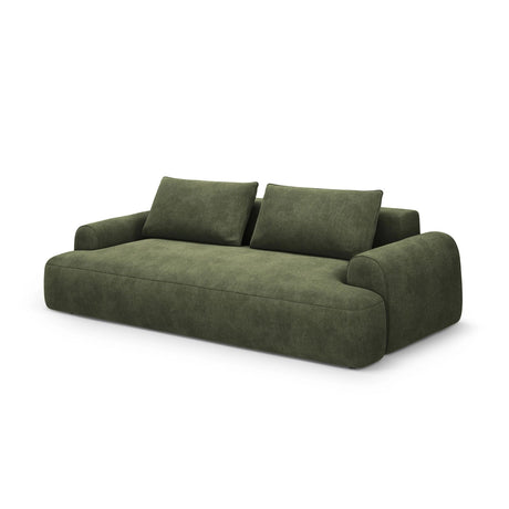 Calma 4-Sitzer Sofa mit Schlaffunktion und Stauraum, aus Samt in Grün (Vogue 11), 250x100x84 cm von Cosmopolitan Design – Bild 3