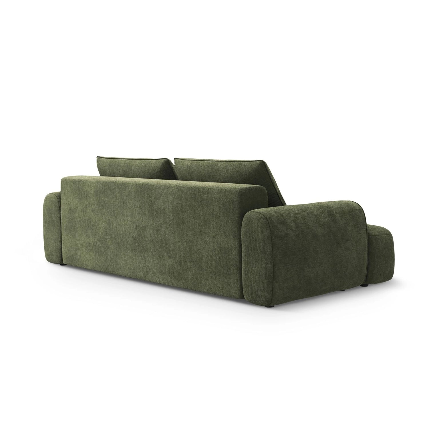 Calma 4-Sitzer Sofa mit Schlaffunktion und Stauraum, aus Samt in Grün (Vogue 11), 250x100x84 cm von Cosmopolitan Design – Bild 5