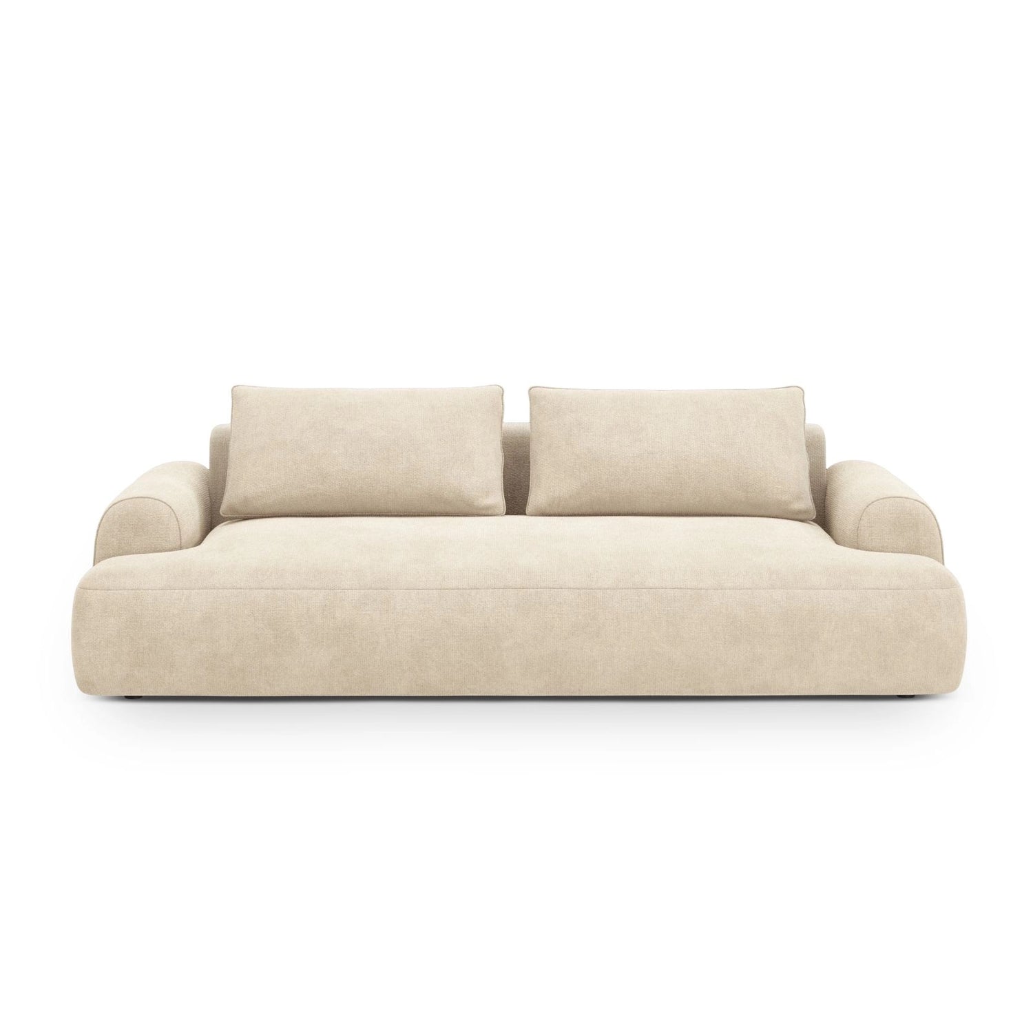 Calma 4-Sitzer Sofa mit Schlaffunktion und Stauraum, aus Samt oder Strukturstoff, 250x100x84 cm von Cosmopolitan Design – Bild 1