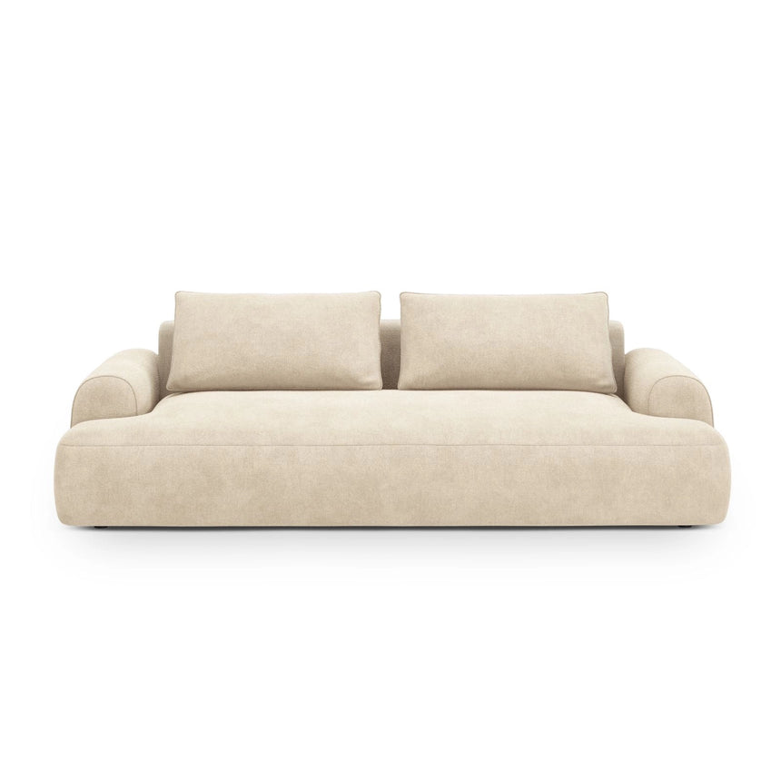 Calma 4-Sitzer Sofa mit Schlaffunktion und Stauraum, aus Samt oder Strukturstoff, 250x100x84 cm von Cosmopolitan Design – Bild 1