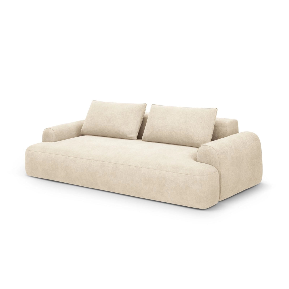Calma 4-Sitzer Sofa mit Schlaffunktion und Stauraum, aus Samt oder Strukturstoff, 250x100x84 cm von Cosmopolitan Design – Bild 3