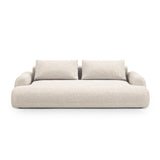 Calma 4-Sitzer Sofa mit Schlaffunktion und Stauraum, aus Strukturierter Stoff in Hellbeige (Baltimore Sand), 250x100x84 cm von Cosmopolitan Design – Bild 1