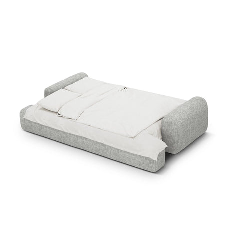 Calma 4-Sitzer Sofa mit Schlaffunktion und Stauraum, aus Strukturierter Stoff in Olive (Baltimore Pistachio), 250x100x84 cm von Cosmopolitan Design – Bild 4