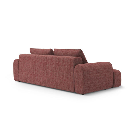 Calma 4-Sitzer Sofa mit Schlaffunktion und Stauraum, aus Strukturierter Stoff in Rot (Baltimore Marsala), 250x100x84 cm von Cosmopolitan Design – Bild 5