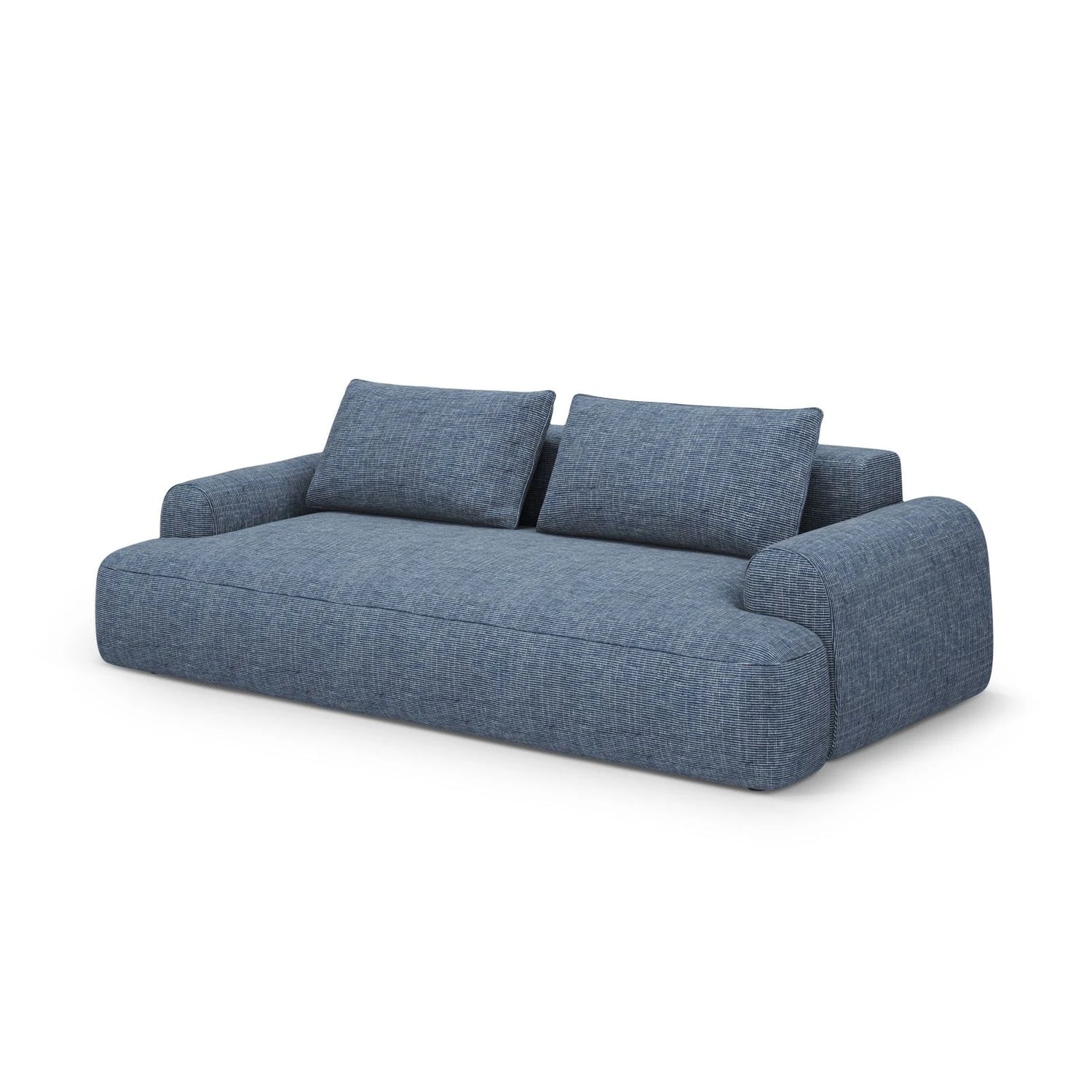 Calma 4-Sitzer Sofa mit Schlaffunktion und Stauraum, aus Strukturierter Stoff in Sunflower Melange (Baltimore Mostaza), 250x100x84 cm von Cosmopolitan Design – Bild 3