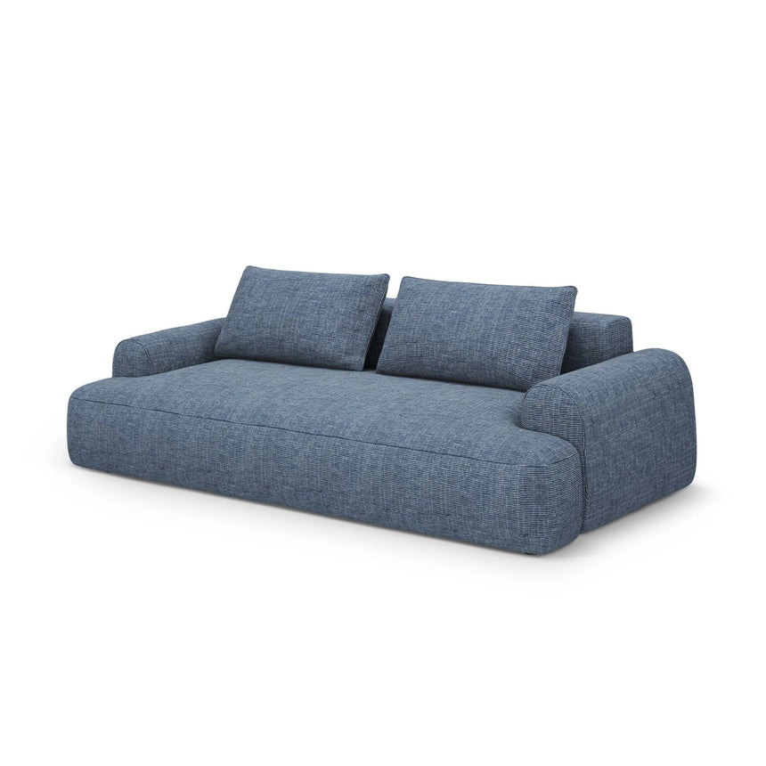 Calma 4-Sitzer Sofa mit Schlaffunktion und Stauraum, aus Strukturierter Stoff in Sunflower Melange (Baltimore Mostaza), 250x100x84 cm von Cosmopolitan Design – Bild 3