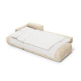 Calma 5-Sitzer Ecksofa mit Schlaffunktion und Stauraum, Linke Seite, aus Samt oder Strukturstoff, 275x142x84 cm von Cosmopolitan Design – Bild 4