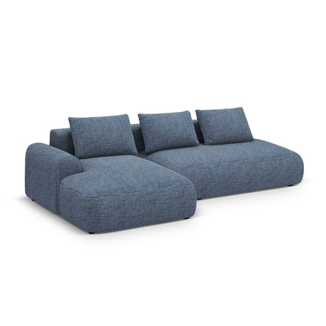 Calma 5-Sitzer Ecksofa mit Schlaffunktion und Stauraum, Linke Seite, aus Strukturierter Stoff in Sunflower Melange (Baltimore Mostaza), 275x142x84 cm von Cosmopolitan Design – Bild 3