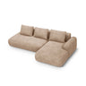 Calma 5-Sitzer Ecksofa mit Schlaffunktion und Stauraum, Rechte Seite, aus Samt in Dunkelbeige (Vogue 3), 275x142x84 cm von Cosmopolitan Design – Bild 1