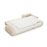 Calma 5-Sitzer Ecksofa mit Schlaffunktion und Stauraum, Rechte Seite, aus Samt oder Strukturstoff, 275x142x84 cm von Cosmopolitan Design – Bild 4