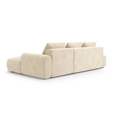 Calma 5-Sitzer Ecksofa mit Schlaffunktion und Stauraum, Rechte Seite, aus Samt oder Strukturstoff, 275x142x84 cm von Cosmopolitan Design – Bild 5