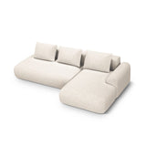 Calma 5-Sitzer Ecksofa mit Schlaffunktion und Stauraum, Rechte Seite, aus Strukturierter Stoff in Hellbeige (Baltimore Sand), 275x142x84 cm von Cosmopolitan Design – Bild 1