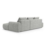Calma 5-Sitzer Ecksofa mit Schlaffunktion und Stauraum, Rechte Seite, aus Strukturierter Stoff in Olive (Baltimore Pistachio), 275x142x84 cm von Cosmopolitan Design – Bild 5