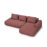 Calma 5-Sitzer Ecksofa mit Schlaffunktion und Stauraum, Rechte Seite, aus Strukturierter Stoff in Rot (Baltimore Marsala), 275x142x84 cm von Cosmopolitan Design – Bild 1