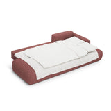 Calma 5-Sitzer Ecksofa mit Schlaffunktion und Stauraum, Rechte Seite, aus Strukturierter Stoff in Rot (Baltimore Marsala), 275x142x84 cm von Cosmopolitan Design – Bild 4