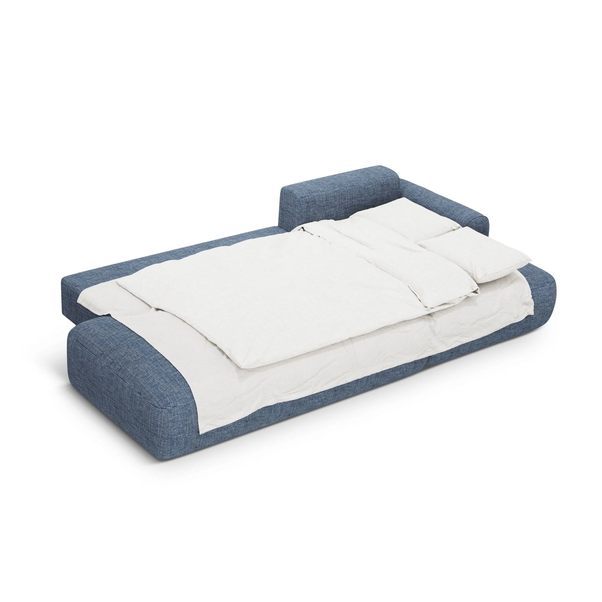 Calma 5-Sitzer Ecksofa mit Schlaffunktion und Stauraum, Rechte Seite, aus Strukturierter Stoff in Sunflower Melange (Baltimore Mostaza), 275x142x84 cm von Cosmopolitan Design – Bild 4