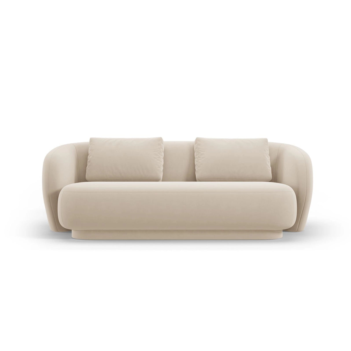 Camden 2-Sitzer Sofa aus Samt in Beige (Casino Beige), 169x102x72 cm von Cosmopolitan Design – Bild 3