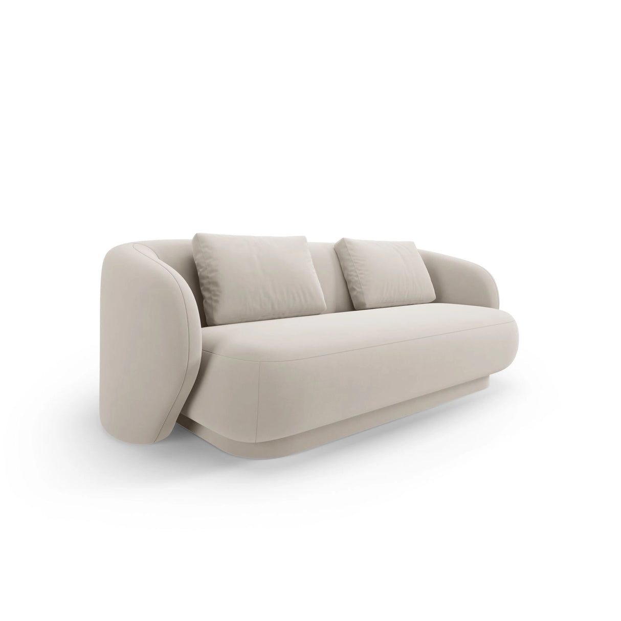 Camden 2-Sitzer Sofa aus Samt in Ecru (Casino Sand), 169x102x72 cm von Cosmopolitan Design – Bild 1