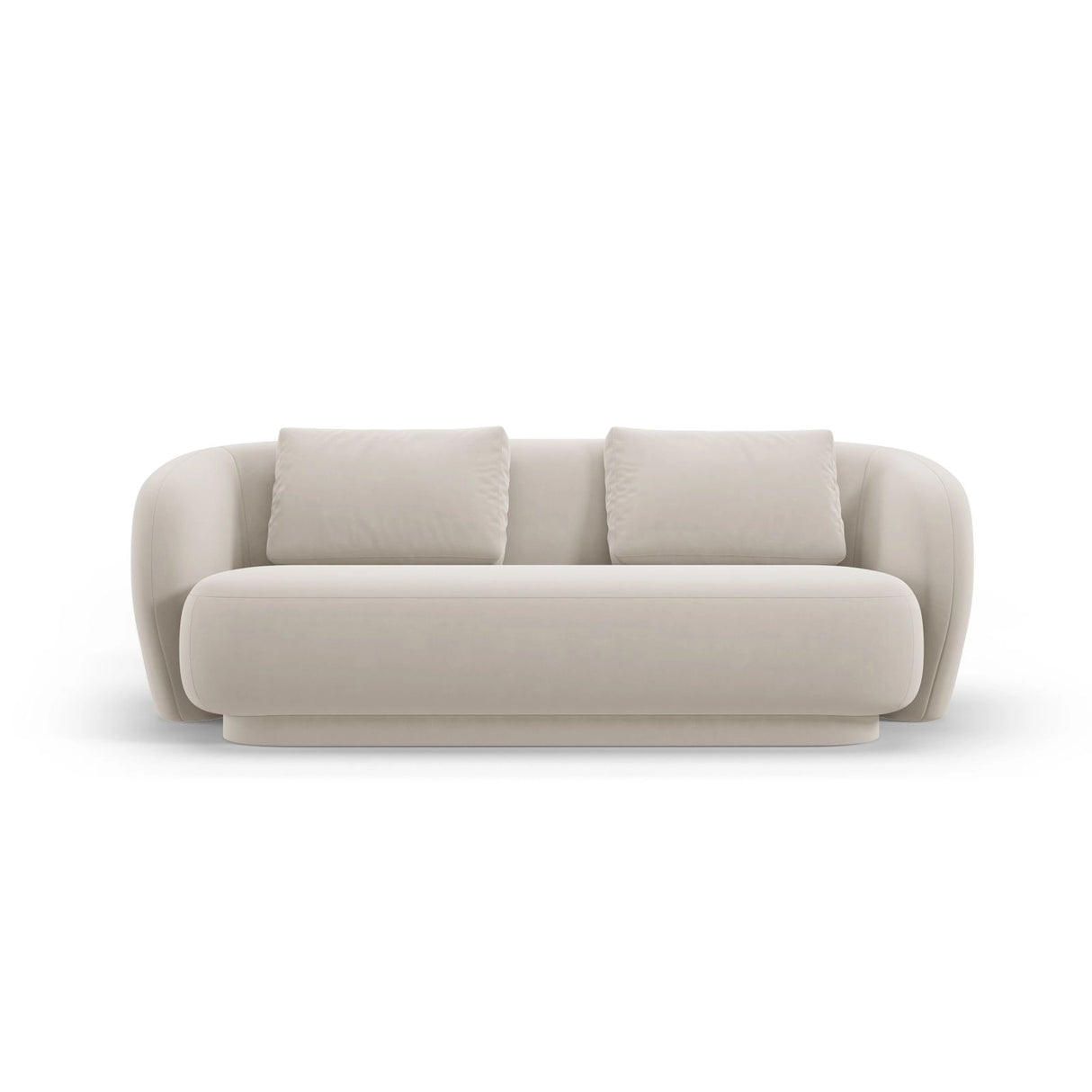Camden 2-Sitzer Sofa aus Samt in Ecru (Casino Sand), 169x102x72 cm von Cosmopolitan Design – Bild 3