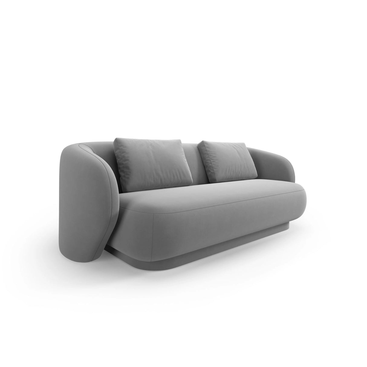 Camden 2-Sitzer Sofa aus Samt in Hellgrau (Casino Ash), 169x102x72 cm von Cosmopolitan Design – Bild 1